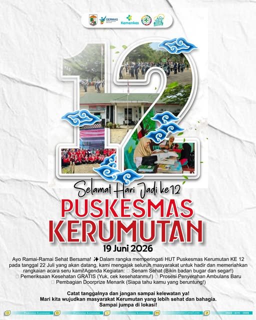 Kabar Gembira Untuk Masyarakat Kerumutan Meramaikan Acara HUT Puskesmas Ke-12